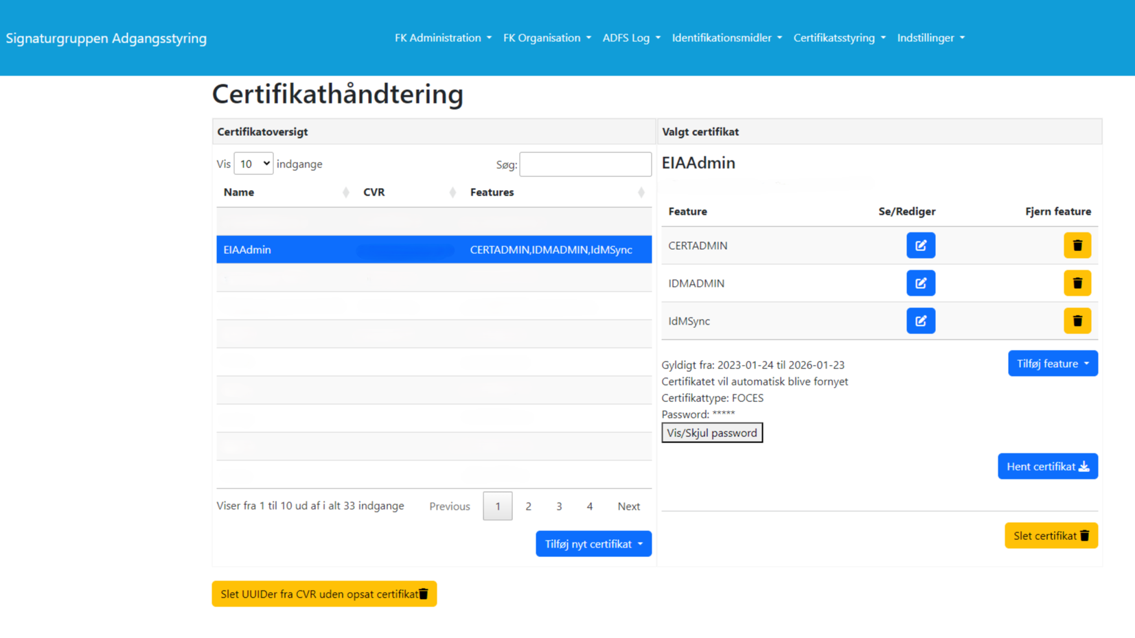 Certifikatstyring